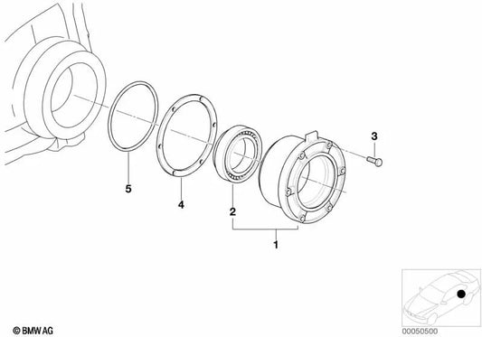 Übertragungskappe für BMW 3 E36 -Serie, 6 E24 -Serie, 7 E23 -Serie, E38 (OEM 33111205749). Original BMW