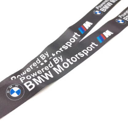 BMW Motorsport Keychain Lanyard with Safety Clasp and Metal Hook