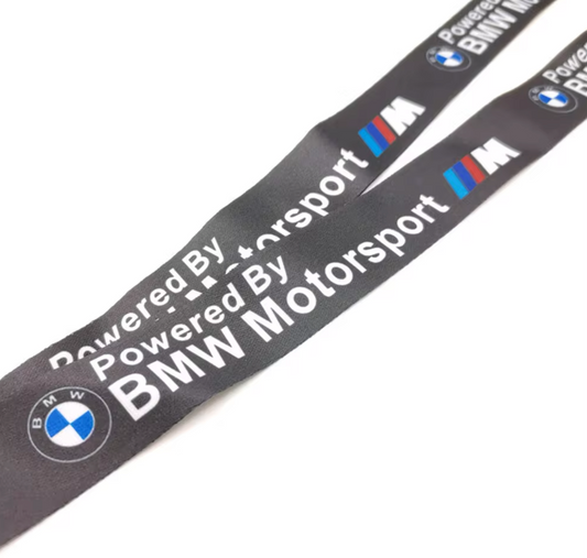 BMW Motorsport Keychain Lanyard with Safety Clasp and Metal Hook