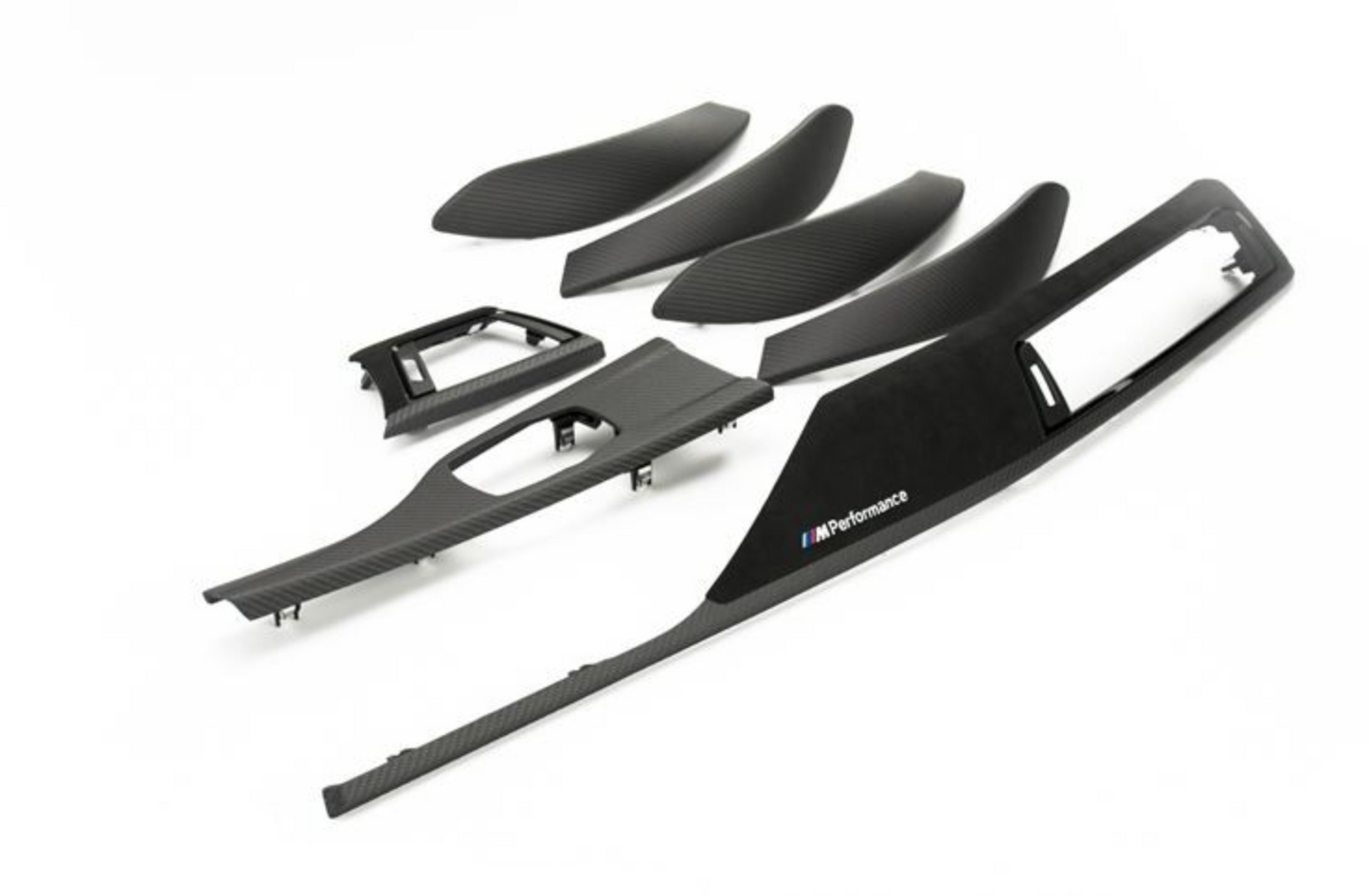 Carbon/Alcantara interior trim for BMW 3 Series and 4 Series F3x. Original BMW.