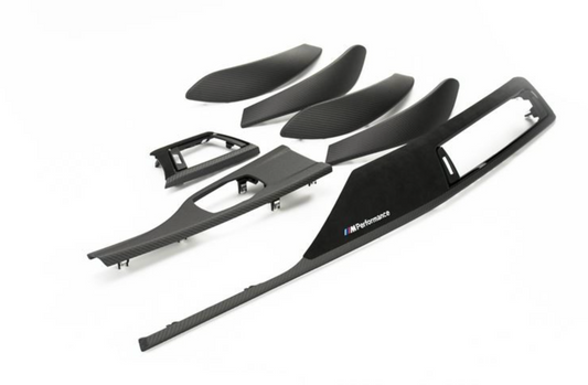 Carbon/Alcantara interior trim for BMW 3 Series and 4 Series F3x. Original BMW.