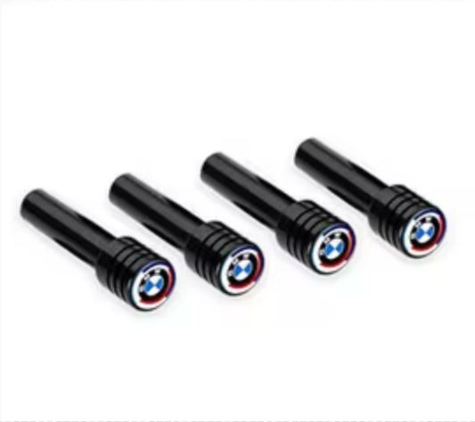 Set of 4 Pins / 2 Locking Pins for BMW Doors with 50th Anniversary Logo - High Quality Metal Accessories - Compatible with All BMW Models
