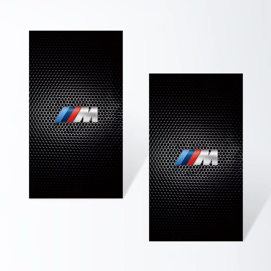 Effet de carbone d'autocollant externe avec BMW ou // M pour la colonne centrale