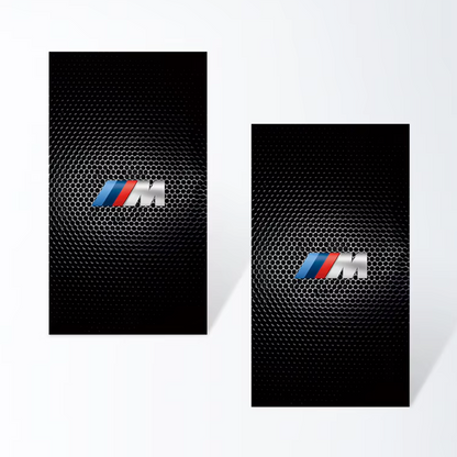 Effet de carbone d'autocollant externe avec BMW ou // M pour la colonne centrale