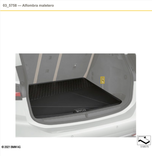 Tapete de proteção para o tronco OEM 51475A50923 para BMW X6 (G06). BMW original.