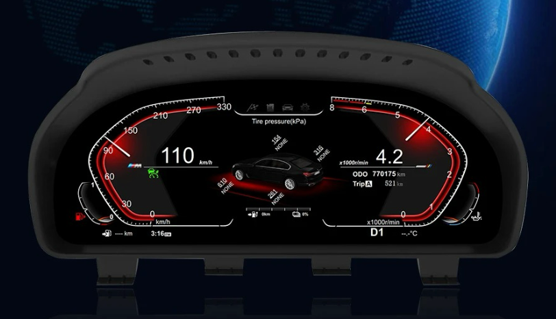 LCD digital instrument marker panel for BMW F07 (GT), F10, F11, F18, F06, F12, F13, F01, F02, F03, F25, F26, F15, F16, F16