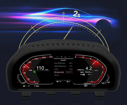 LCD digital instrument marker panel for BMW F07 (GT), F10, F11, F18, F06, F12, F13, F01, F02, F03, F25, F26, F15, F16, F16