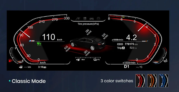TABLE PANEL INSTRUMENT MARKER LCD FOR BMW Series 1, Series 2, X1, X2 (F20, F52, F22, F48, F49, F39)