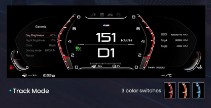 TABLE PANEL INSTRUMENT MARKER LCD FOR BMW Series 1, Series 2, X1, X2 (F20, F52, F22, F48, F49, F39)