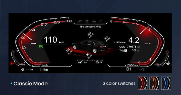 TABLE PANEL INSTRUMENT MARKER LCD for BMW 5 Series, Series 6 (E60, E61, E63, E64)