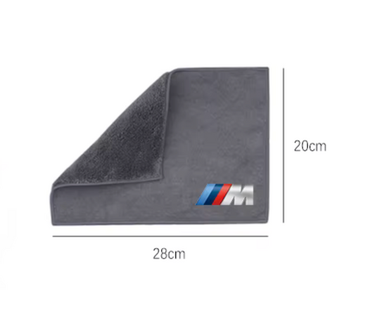 Toalha de limpeza BMW /// M - Microfibra Suede + pelúcia (28x20 cm)