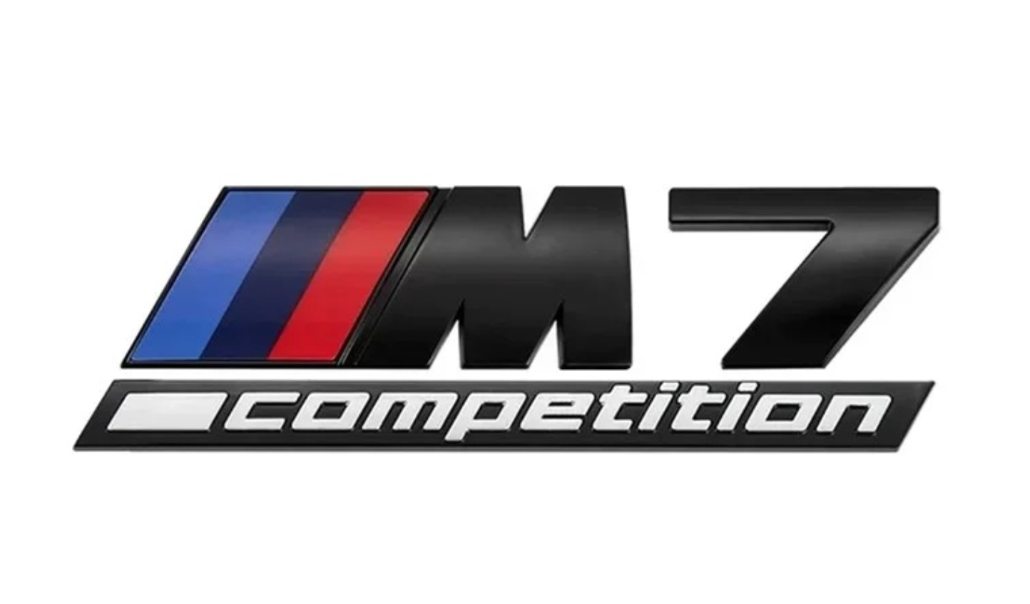 Emblema traseiro /// m concorrência (M1, M2, M3, M4, M5, M6 e M7) em Black - BMW Compatível