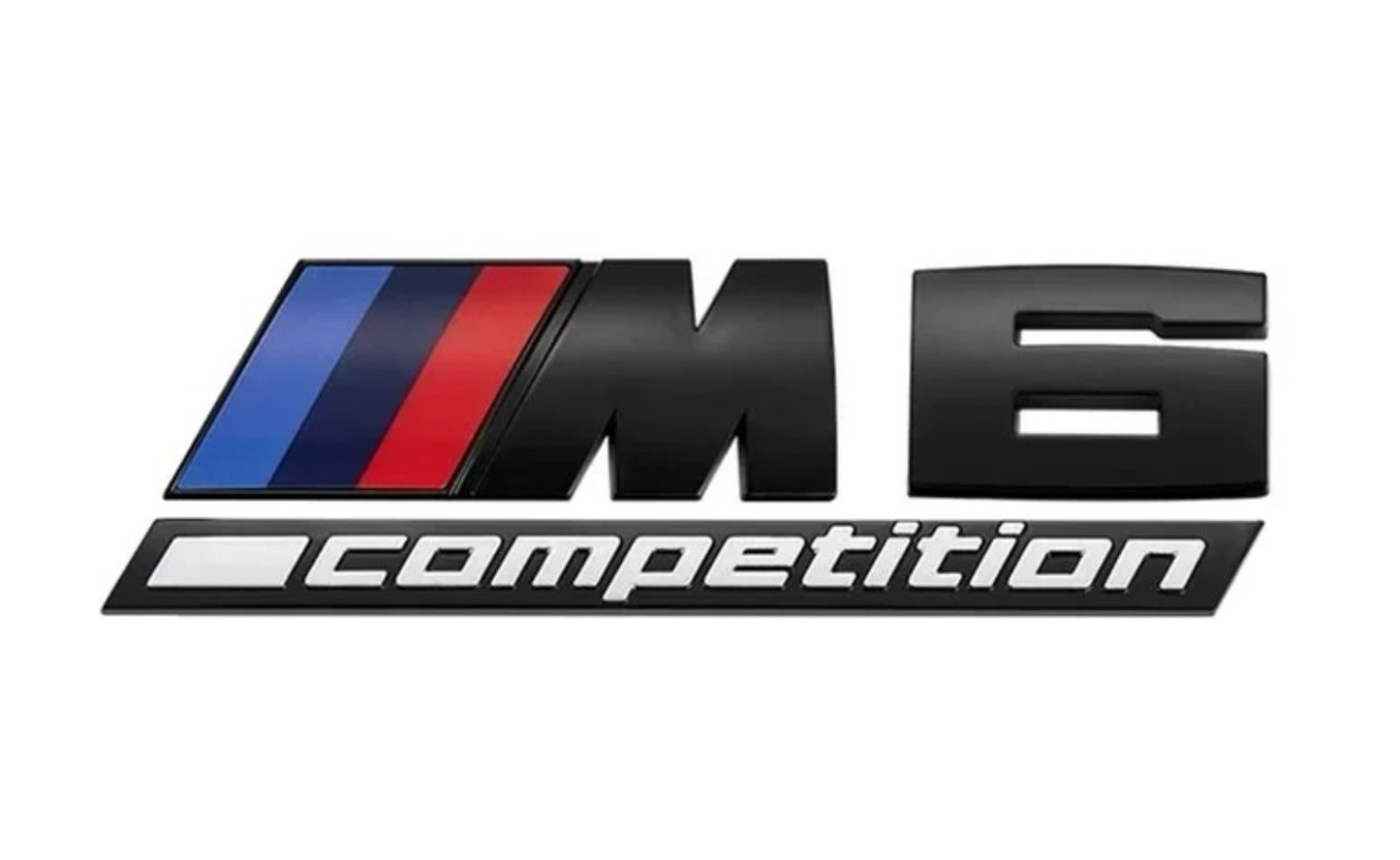 Emblema traseiro /// m concorrência (M1, M2, M3, M4, M5, M6 e M7) em Black - BMW Compatível