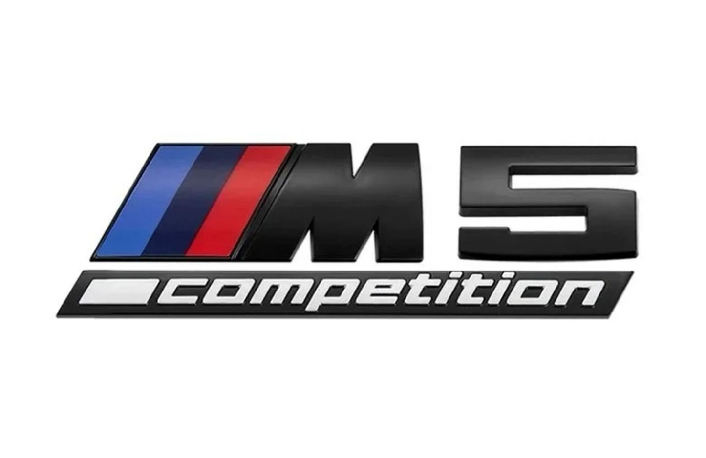 Emblema traseiro /// m concorrência (M1, M2, M3, M4, M5, M6 e M7) em Black - BMW Compatível