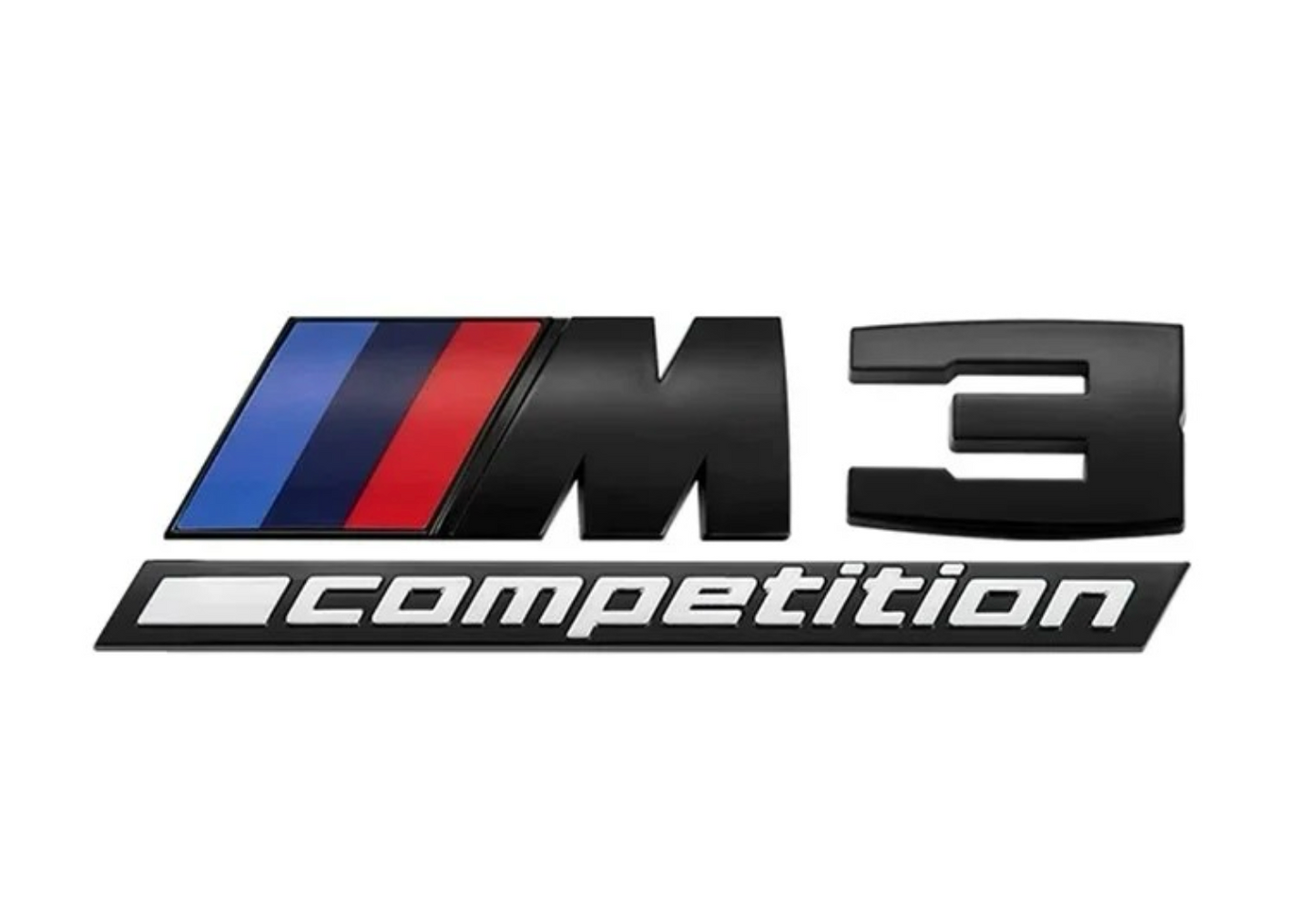 Emblema traseiro /// m concorrência (M1, M2, M3, M4, M5, M6 e M7) em Black - BMW Compatível