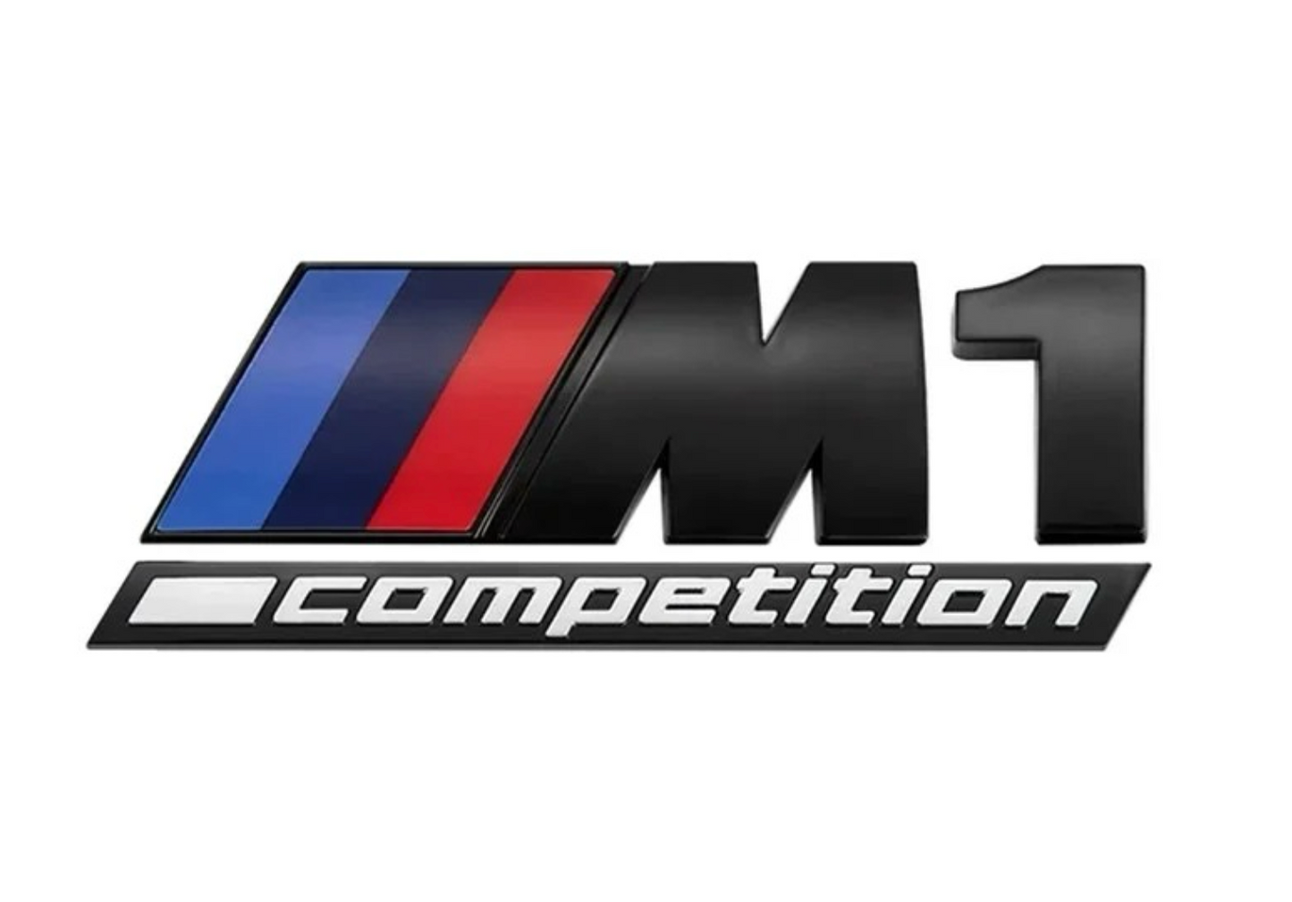 Emblema traseiro /// m concorrência (M1, M2, M3, M4, M5, M6 e M7) em Black - BMW Compatível