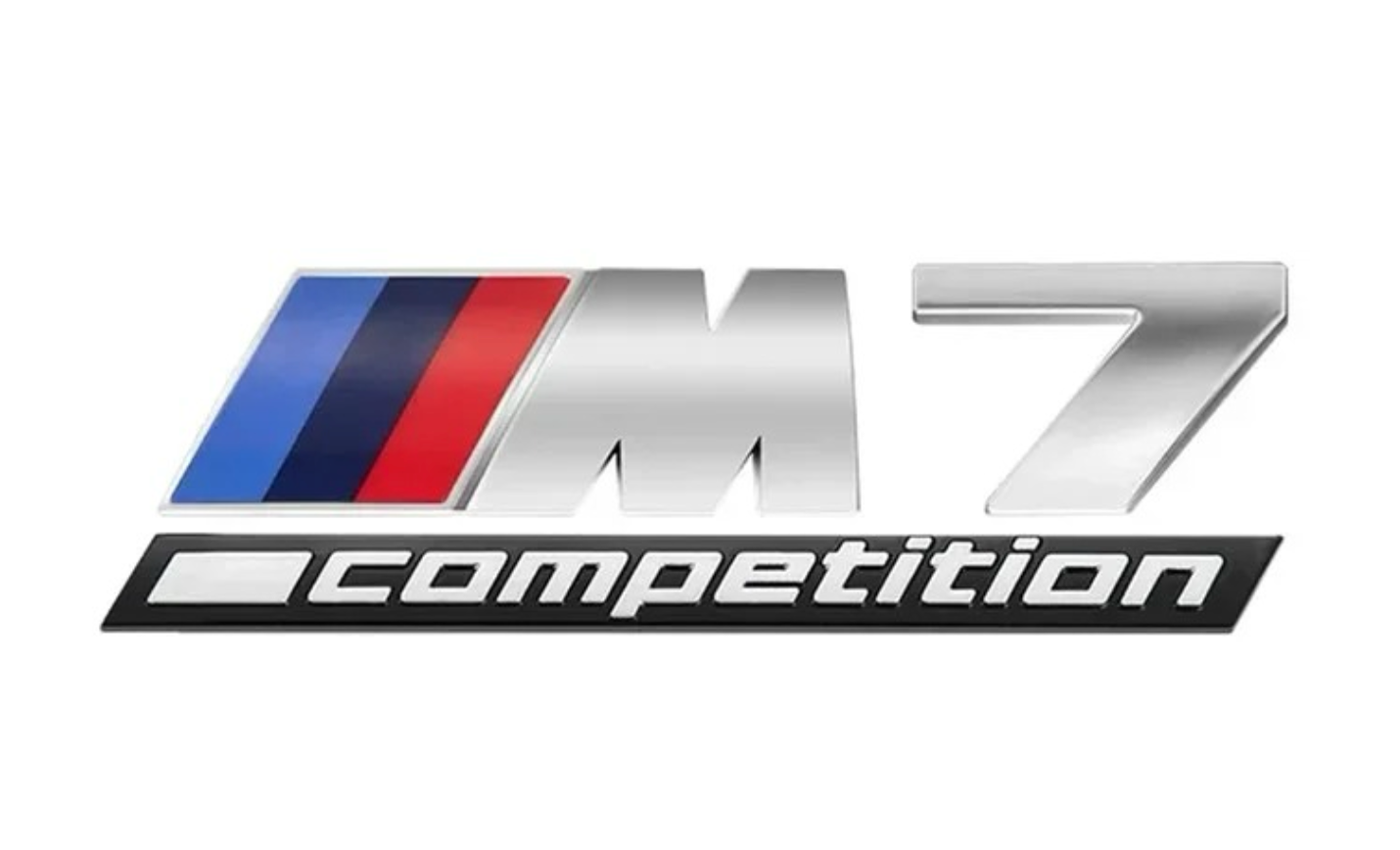 Emblema traseiro /// m concorrência (M1, M2, M3, M4, M5, M6 e M7) em Silver - BMW Compatível