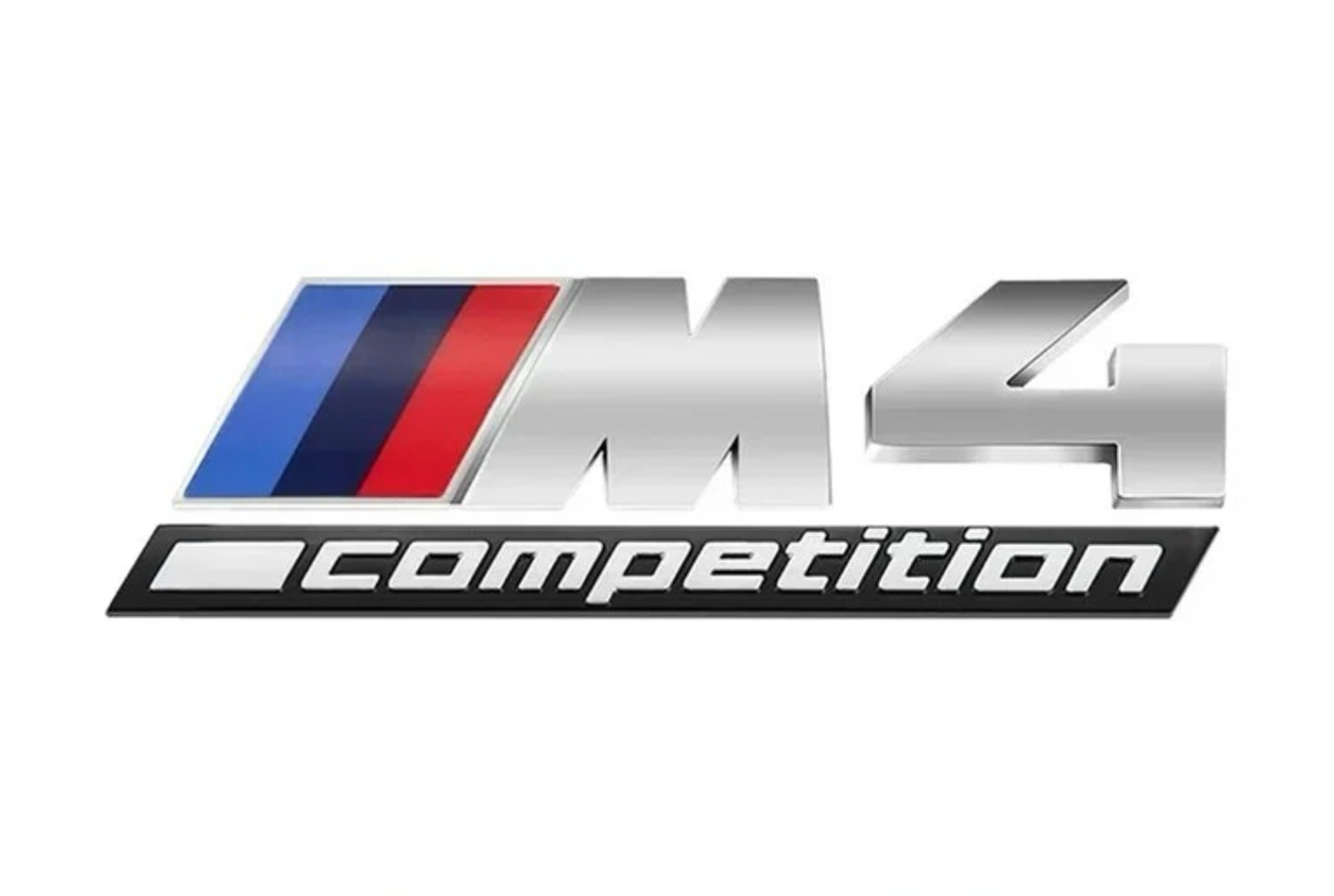 Emblema traseiro /// m concorrência (M1, M2, M3, M4, M5, M6 e M7) em Silver - BMW Compatível