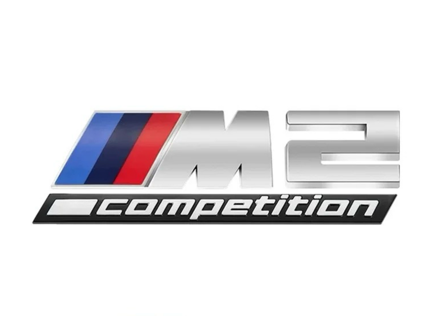 Emblema traseiro /// m concorrência (M1, M2, M3, M4, M5, M6 e M7) em Silver - BMW Compatível