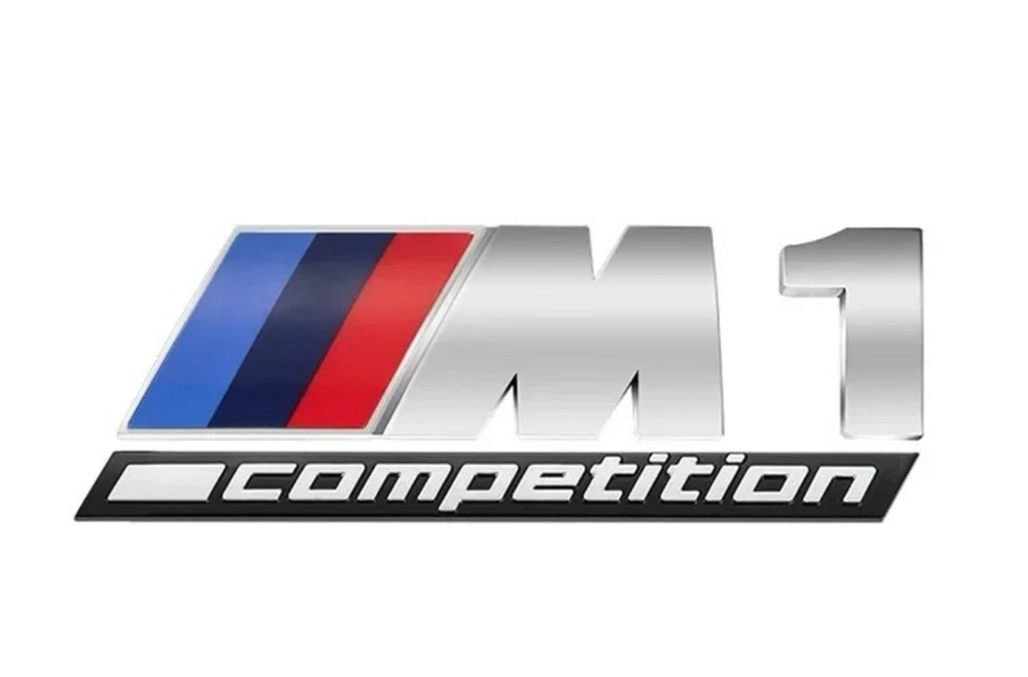 Emblema traseiro /// m concorrência (M1, M2, M3, M4, M5, M6 e M7) em Silver - BMW Compatível