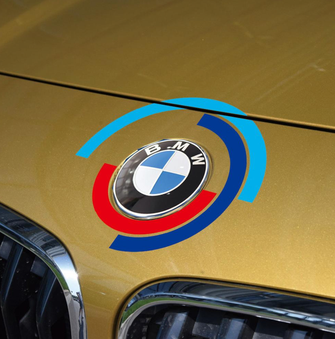 BMW decorativo vinile 50 ° anniversario - Migliora il tuo emblema con stile /// m