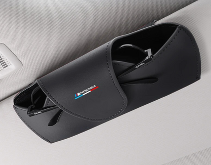 Estuche para Gafas de Sol con Logo ///M Performance – Fijación en Visera, Cuero y Microfibra