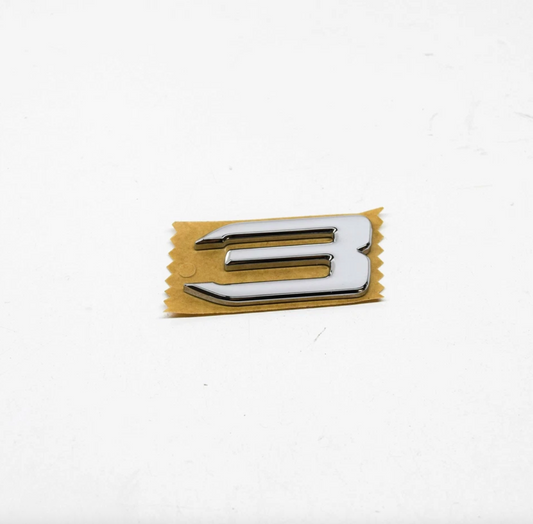 Emblema pegado "3" trasero para BMW (OEM 51148399310). Original BMW
