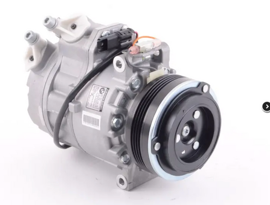 Compresor de aire acondicionado OEM 64529185146 para BMW X5 E70, X5 E70 LCI, X6 E71. Original BMW.
