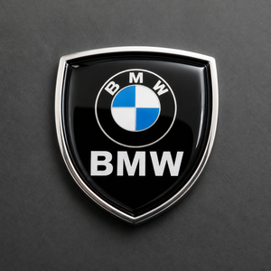 Pack de 2 Emblemas Adhesivos para BMW con Marco Cromado - detalle_logo Diseño BMW