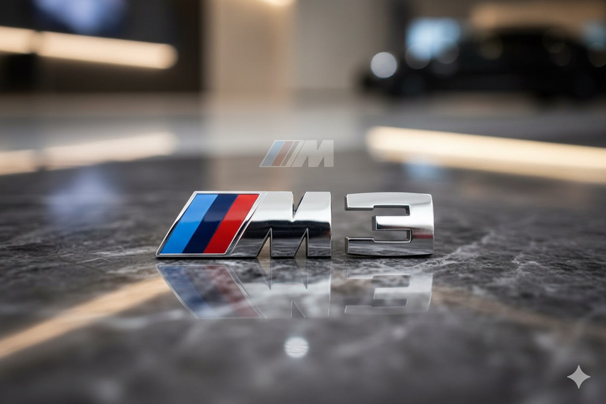 Emblem Insignia Logo M3 Heckstamm für BMW. Original BMW