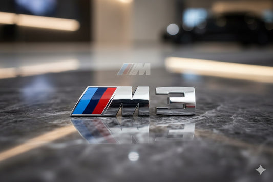 Emblema logo insignia M3 maletero trasero para BMW. Original BMW