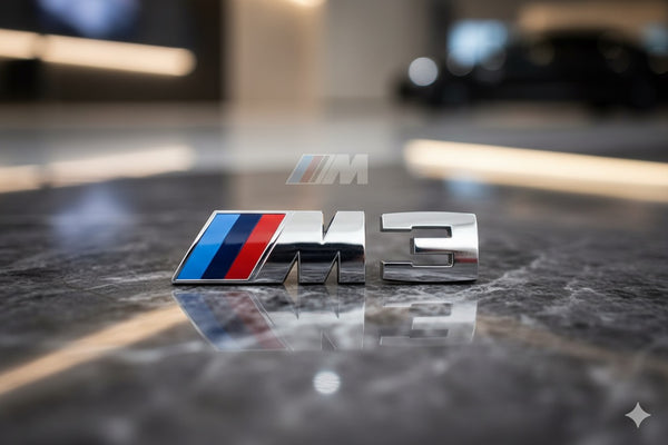 Emblema logo insignia M3 maletero trasero para BMW. Original BMW