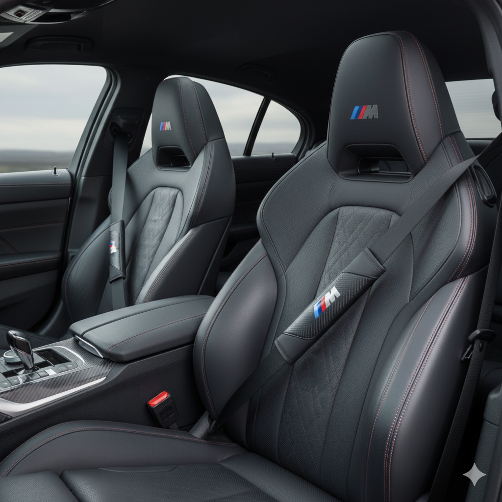 Sicherheitsgurtblocks mit Emblem /// M von Kohlefaser für BMW