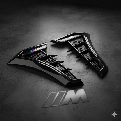 Imitación Entradas de Aire para Aleta Delantera BMW ///M – Negro o Efecto Carbono