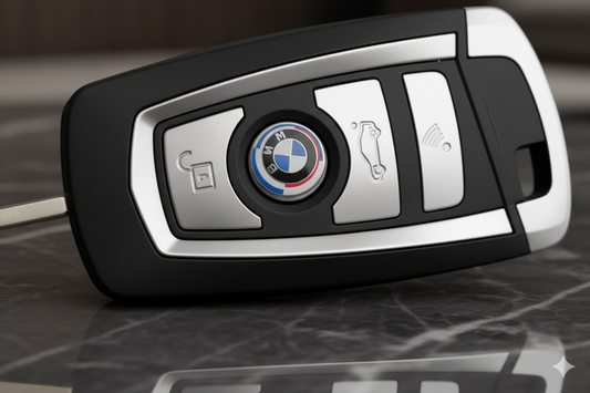 Emblema adhesivo logo BMW 50 Aniversario para las llaves originales de BMW.