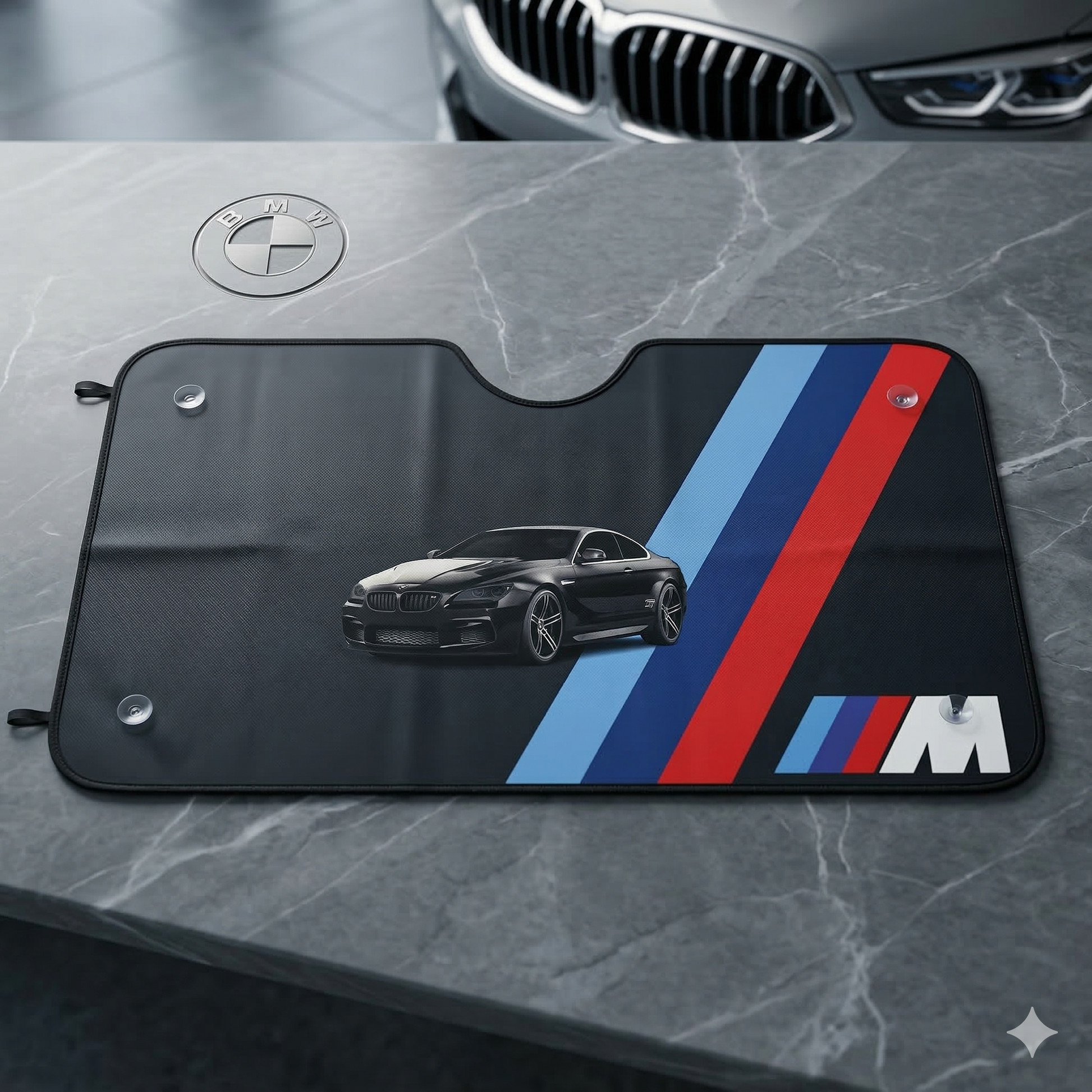 Pieghevole parasole 130x70cm per BMW - protezione solare con disegni esclusivi