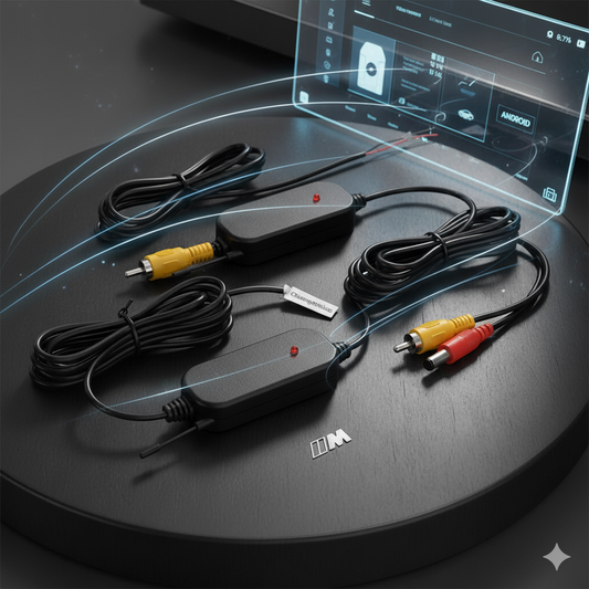 Emissor + receptor sem fio (sem cabo) para câmera traseira Android para BMW