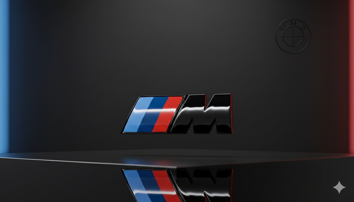 Emblème du logo noir // m Mate Black / Brillo pour le coffre arrière ou les nageoires latérales BMW