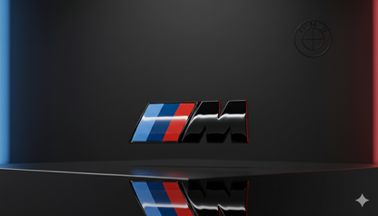 Emblème du logo noir // m Mate Black / Brillo pour le coffre arrière ou les nageoires latérales BMW