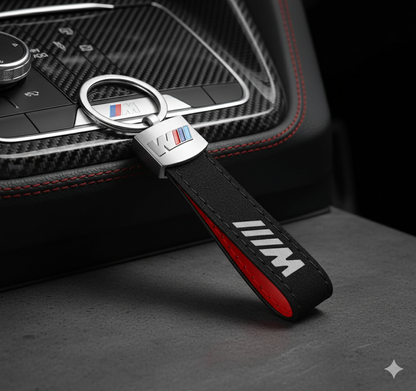 Llavero BMW M con Cuero y Aleación - Diseño Deportivo y Exclusivo - Alta Calidad y Durabilidad