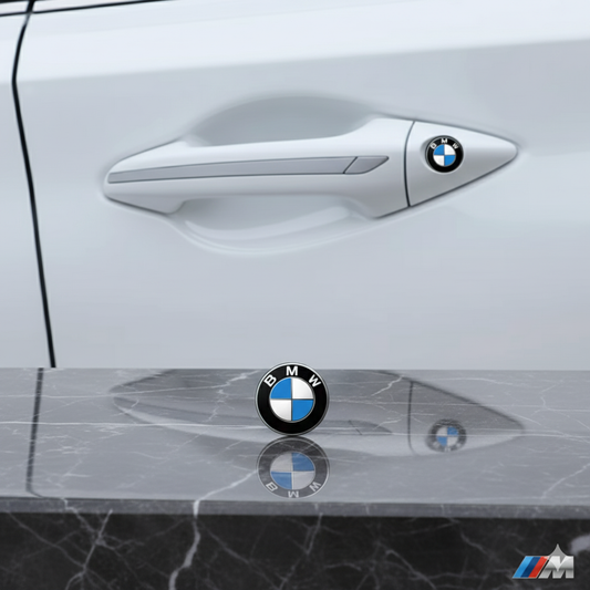 Tapas de Cerradura y Manija con Logo BMW para Puertas de Coche - Pack de 2 Unidades