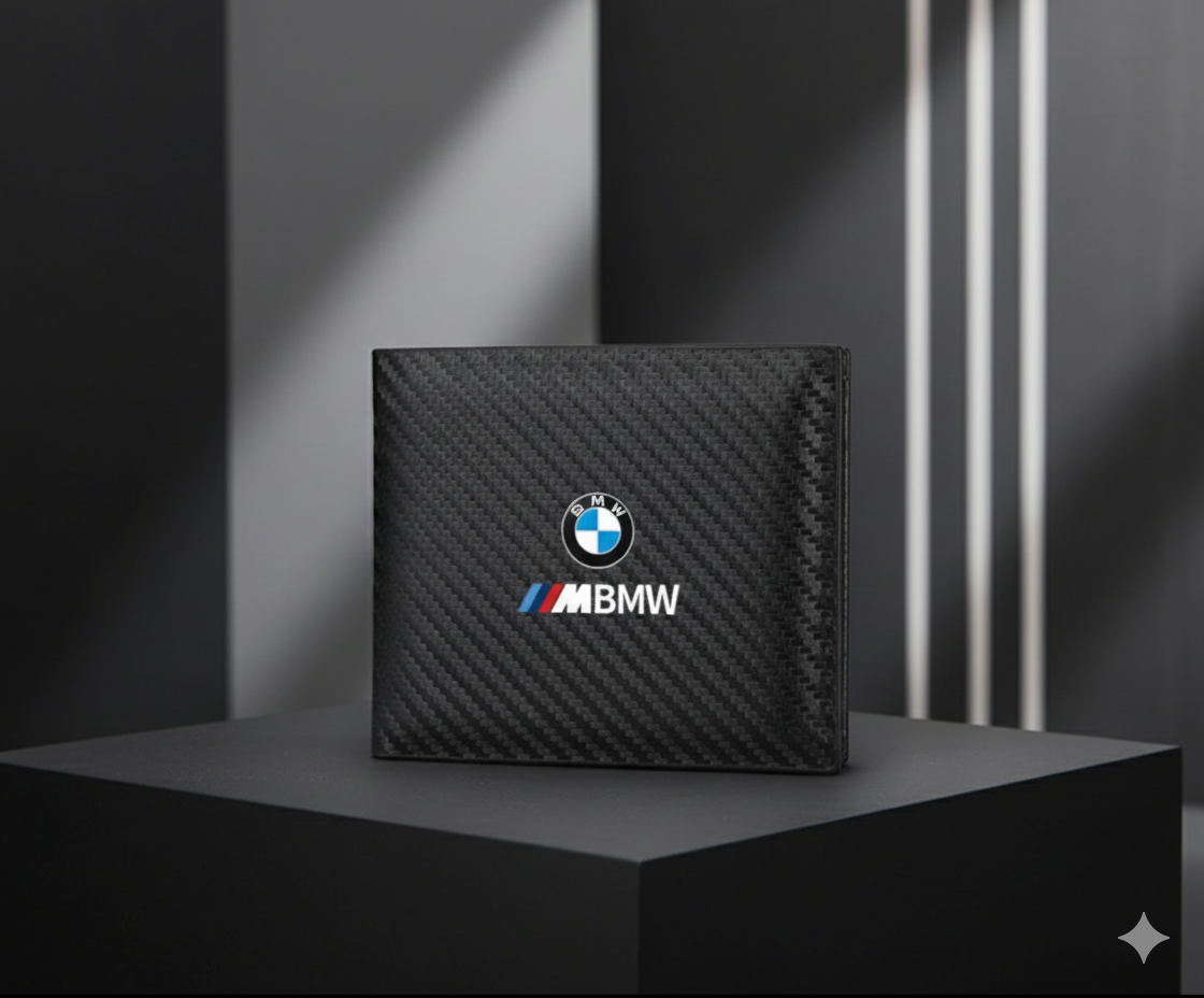 Cartera Estilo BMW ///M con Acabado Carbono – Compacta, Elegante y Funcional
