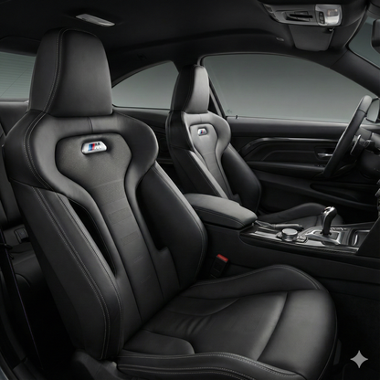 Insignias / Logos / Emblemas ///M para asientos y respaldo BMW – Set de 2 piezas 14 x 60 mm