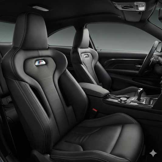 Insignias / Logos / Emblemas ///M para asientos y respaldo BMW – Set de 2 piezas 14 x 60 mm