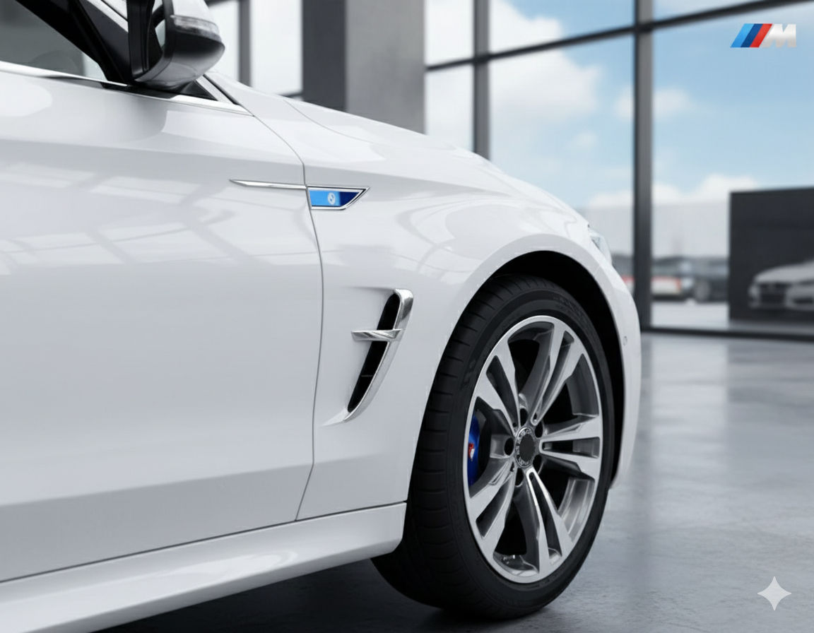 BMW -Seitungsflossen Embleme - Erhältlich in Blau oder Schwarz