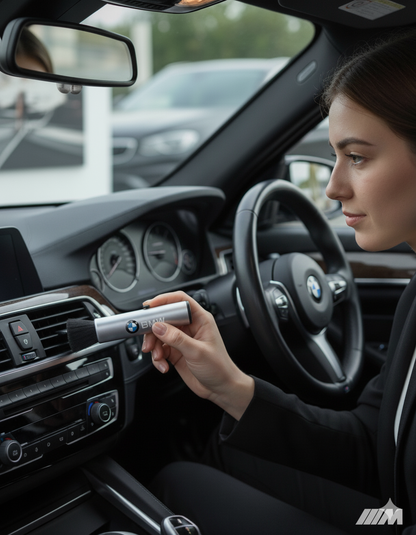 Brosse de nettoyage premium avec BMW ou // M - conception compacte et rétractable