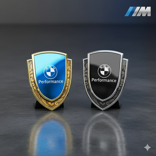 Emblema Decorativo BMW Performance tipo Escudo – Estilo Elegante y Carácter Deportivo