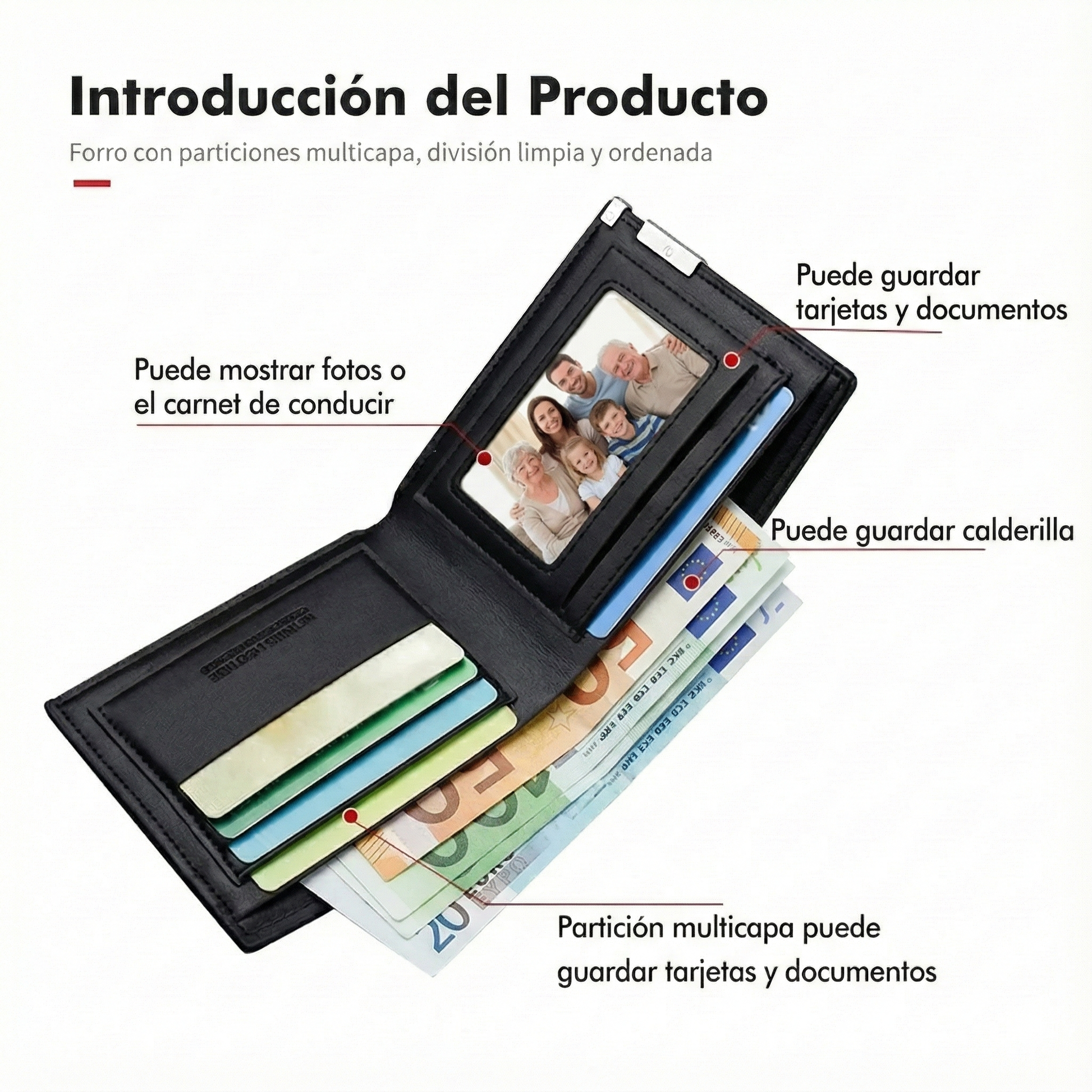 Carteira BMW M com Design Exclusivo - Cor Preta