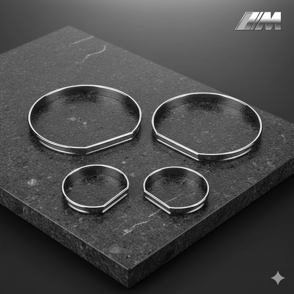 Set de Embellecedores Cromados para el Cuadro Instrumental BMW E46 – Toque Premium