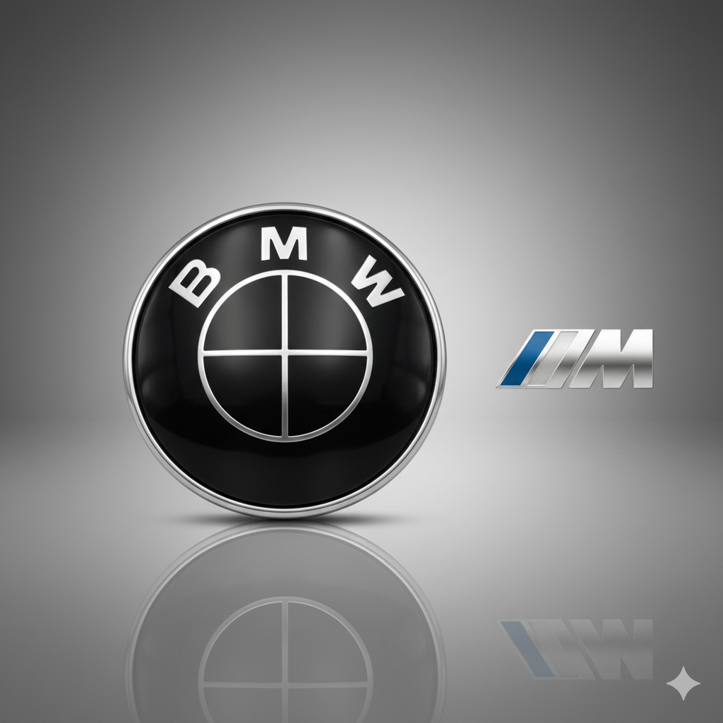 Emblema Logo BMW Negro – Delantero, Trasero, Tapabujes y Volante (Varias Medidas)